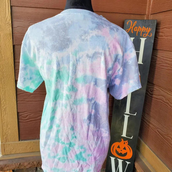 Gildan Pastel Tie-Dye Short Sleeve Crewneck T-Shirt Women's Size Medium - Picture 11 of 14